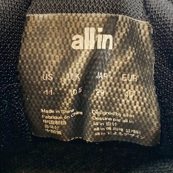 All‎ In Men's Reflective All In Logo Tennis Shoes Black Size 11 - Picture 11 of 13